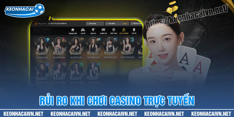 Những rủi ro khi chơi Casino trực tuyến